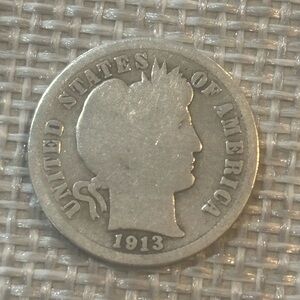 1913 Barber dime